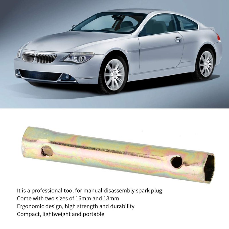 130mm Double End Spark Plug Socket Wrench, 16/18mm for Deep