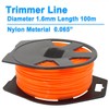 Zeqeey Replacement Nylon Round Trimmer Line 1.6mm x 100m Grass