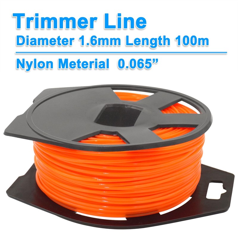Zeqeey Replacement Nylon Round Trimmer Line 1.6mm x 100m Grass