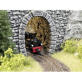 Noch 58032 Tunnel-Fels-Innenwand, gerade, 2 Stück, je 9,5 cm lang
