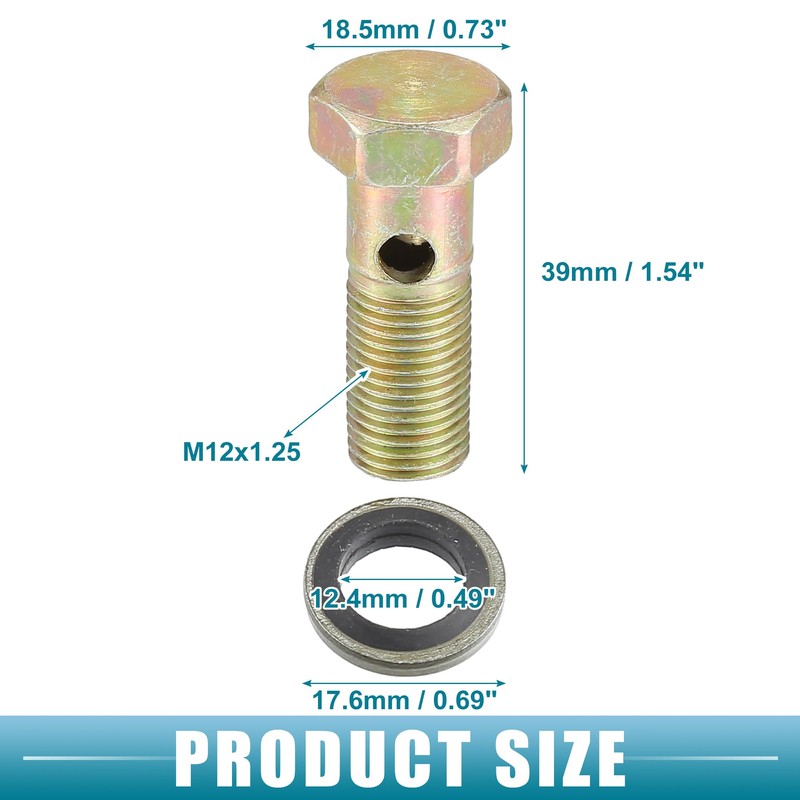 A ABSOPRO Car Turbo Brake Line Bolt Adapter M12x1.25 Thread