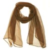 Wrapables Solid Color Silk Long Scarf, Brown