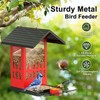 Squirrel Proof Bird Feeder for Outdoors Hanging, Metal Wild Bird