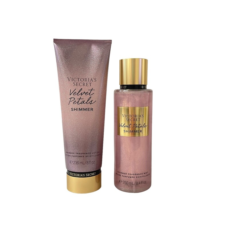 Victoria's Secret Velvet Petals Shimmer Fragrance Mist and Body Lotion
