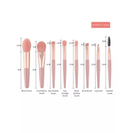Unbranded 8pcs Portable Soft Makeup Brush Set Eyeshadow, Foundation, Powder, Concealer