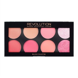 Makeup Revolution Ultra Blush Makeup Palette, Bronzer & Highlighter, Includes 8 Shades, Gluten free, Vegan & Cruelty Free, Sugar & Spice, 13g
