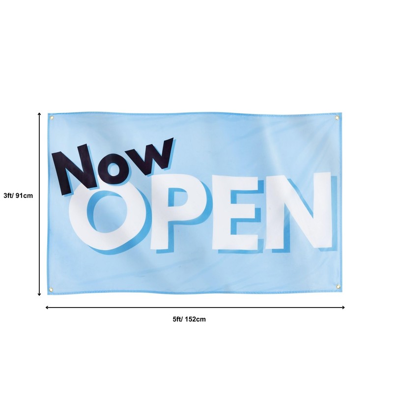 Runesol Open Flag, 91x152cm, 3ft x 5ft, 4 Grommets, Eyelet