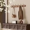 Yundoza Coat Rack Wall Mount, Bamboo Coat Hanger with 6