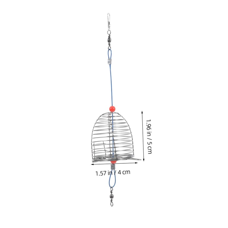 OHPHCALL 5pcs Stainless Steel Bait Cage Lure Trap for Freshwater