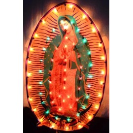Light Up Lady Of Guadalupe Light Virgen De Guadalupe Luz Flashing 80 LED