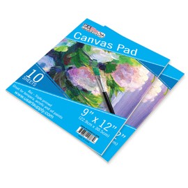 U.S. Art Supply - almohadillas para orejas de papel de lona triple imprimadas de 23 x 30 cm, 10 hojas (2 unidades)