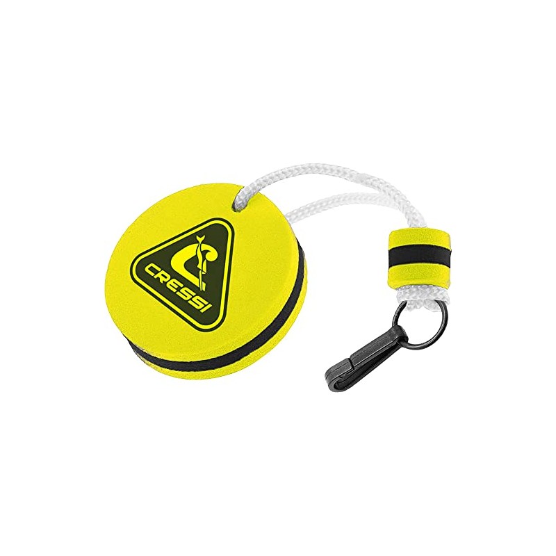 Cressi Unisex Floating Keychain, yellow, One Size UK