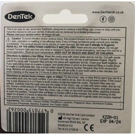 Dentek Temparin Lost Filling Repair