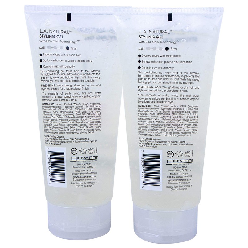 Eco Chic L.A. Natural Styling Gel (6.8 Oz, 2-Pack)