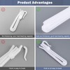 50 Pcs Plastic Curtain Hooks,Adjustable Pinch Pleat Hooks,Curtain Hooks for
