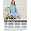 CHUNG Women Nightdress Ladies Nightie Long Sleeve Crew Neck Cotton