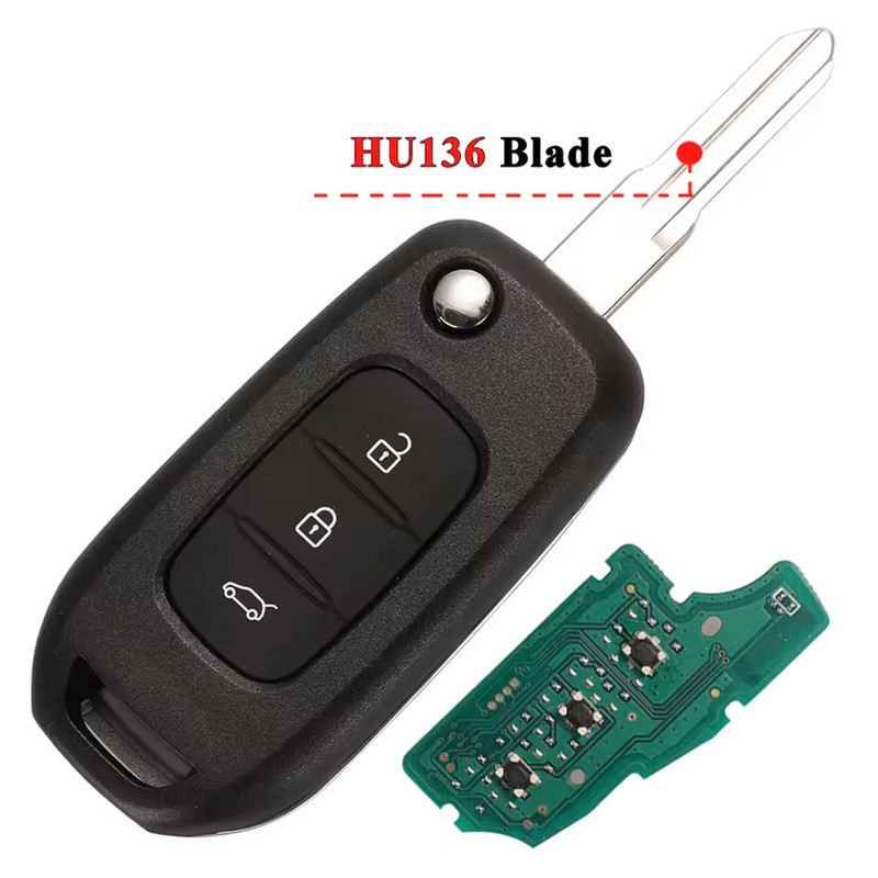 Heart Horse 3-Button Car Key Shell Remote Control Key Case