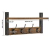 YMYNY Coat Rack Shelf Wall Mounted, Coat Hooks Set of