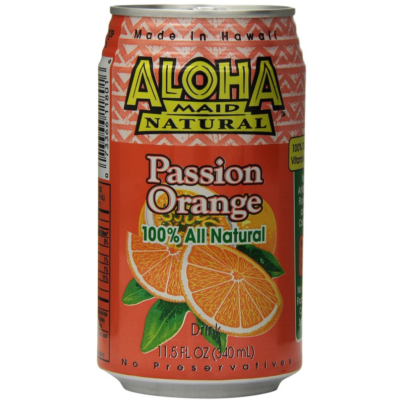 Aloha Maid Juice, Passion Orange, 11.5 Fl Oz (Pack of