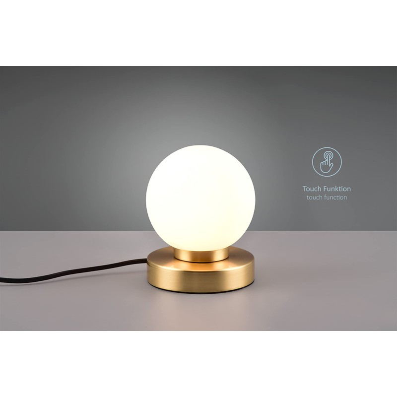 lightling Pekka Table Lamp with Base Matte Brass Metal Glass