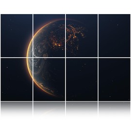 DYMACHINE Sound Proof Foam Panels for Walls, 8 Pack Acoustic Panels, Soundproof Wall Panels, 48"x32"x0.4" Self-Adhesive Art Sound Dampening Soundboard (Gold Earth)