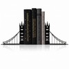 Zckjnoi London Bridge Metal Bookends for Shelves, Black, 1 Pair
