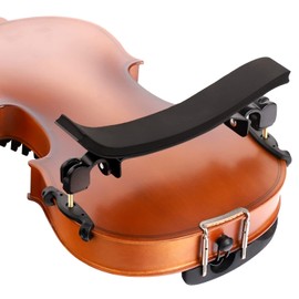 Violin Shoulder Rest for 4/4 Size, Premium Aluminum Alloy Violin Shoulder Rest with Thicken Comfortable Foam Pad & Height Adjustable Feet