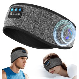 LOVE EYE Sleep Headphones Bluetooth 5.4 Headband, Wireless Sports Earphones with HD Stereo Speakers Breathable Sports Headphones for Running, Yoga, Travel, Sleeping, Ideal Gifts for Men Women (Gray)