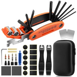 Kapsuen Bicycle Repair Kit - 16-in-1 Multitool Tool, Bicycle Tool Set with Tyre Repair Kit for Mountain Bike Road Bike