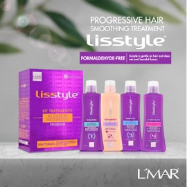 L'mar Lisstyle Progresive Straightening treatment Blowout KIT No Formol with Carbocysteine No Smell, No Itching | Alisado Permanente Sin Formol (250 ml)
