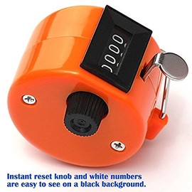 12 Pieces Hand Tally Counter, Clicker Pedometer Hand Counter Finger Counter Manual Clicker Golf Score Inventure Mechanical Counter 4-Digit for School, Training Activities, Trainer