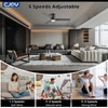 CJOY Ceiling Fan with Lights, 48 Inch Low Profile Ceiling