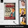 LANOLU Retro Tin Sign Remember Deaf English, Funny Signs with