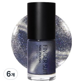 Fingersuit Nail Polish, 6 pieces, 8ml, Fluvia / 핑거수트 네일 폴리쉬, 6개, 8ml, 플루비아