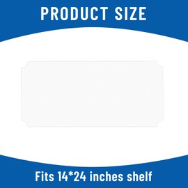 Frienda Set of 10 Wire Shelf Liner 14 x 24 Inch Heavy Duty Shelf Liners Packed Flat for Wire Shelving, Waterproof Non Adhesive Plastic Mat for Metal Rack Kitchen Shelves, Shoe Rack