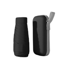 Foribyw Mini Travel Umbrella with Case Small Compact Anti-UV Rainproof Windproof Umbrella Fast Dry and Ultra Lightweight Tiny Pocket Umbrella for Women Man Students (black)
