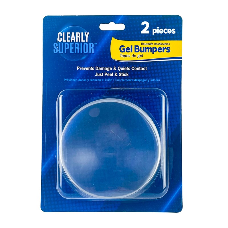 Clearly Superior Large 3.5" Clear Round Bumpers 2 Pack –