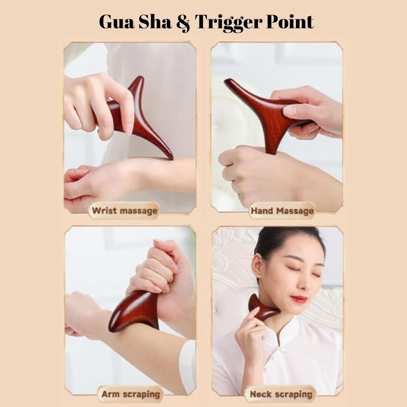 Wooden Trigger Point Hand Massager Massage Aid Wood Therapy Massage