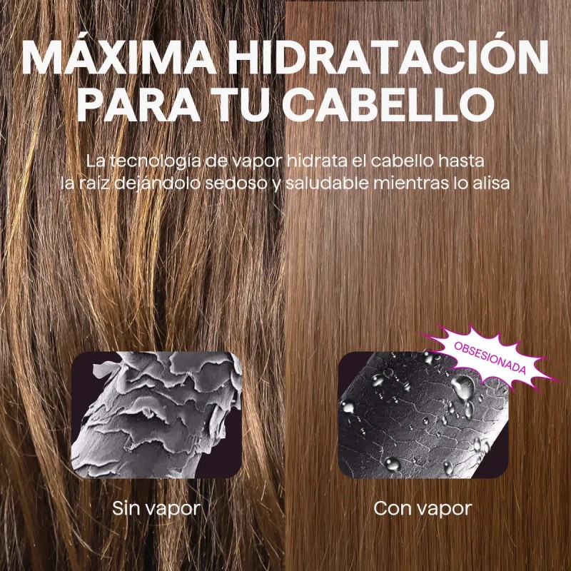 Cepillo Alisador De Cabello Wavytalk Pro Steam, Steamline 3