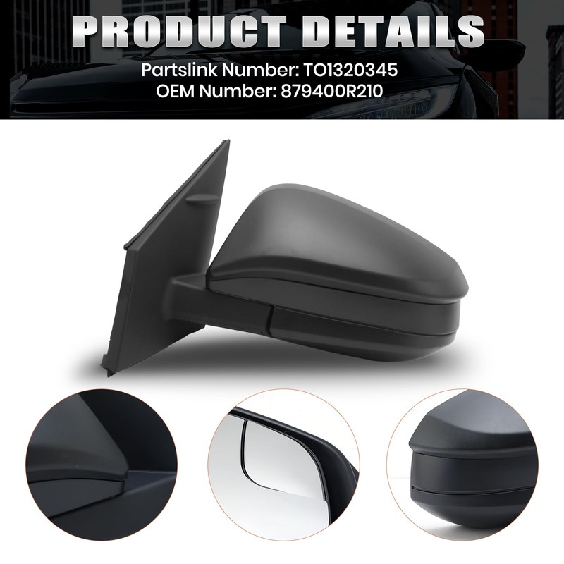 Left Driver Side Mirror Compatible with Toyota RAV4 2016 2017