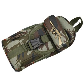 Maydahui Army Camouflage Pencil Case Guns Shape Large Capacity Camo Pen Pouch Holder 3 Compartments Pencil Bag Stationery Box Storage Organizer Large Pattern Green