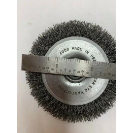 BRUSH RESEARCH MFG CO INC 3" x 3/8" WIRE WHEEL .0118 WIRE 3/8-1/2" HOLE CARBON USA BRUSH RESEARCH BDM312