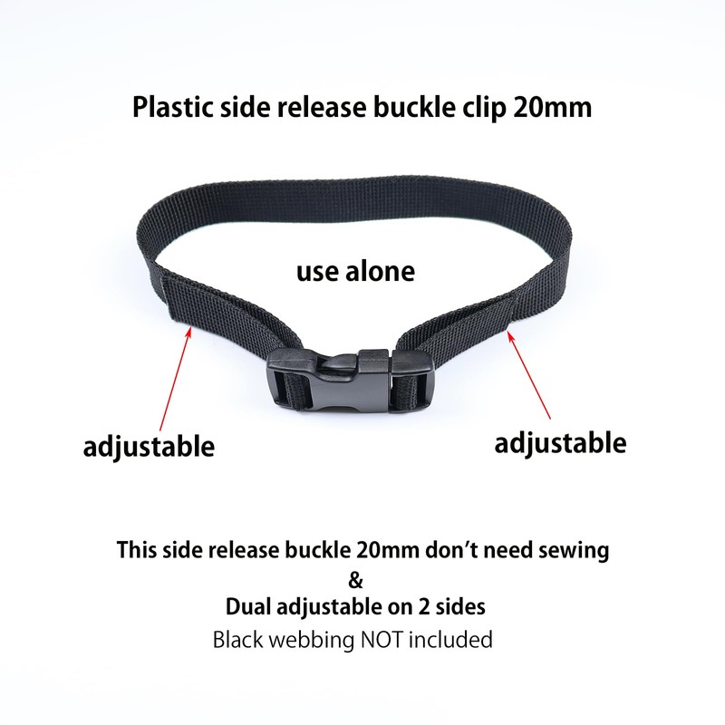 Ahijklmn Plastic Buckles,Plastic Side Release Buckle clips + Plastic Tri
