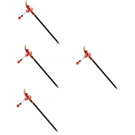 Beavorty 4pcs Antique Hairpin Hairpin Japanese Hair Pin Hair Bun Holder Hair Bun Pin Hair Sticks for Women Flower Hair Stick Hair Bun Stick Chinese Hair Accessories Women Hair Stick Glass
