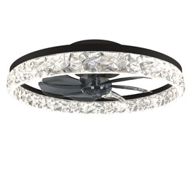 Ceiling Fans with Lights, 20'' Ceiling Fans with Lights and Remote, Low Profile Ceiling Fan with Light, 3 CCT & Dimmable, 6 Fan Speed, Remote&App Control Ceiling Fan for Bedroom, Living Room, Kitchen.