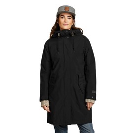 Eddie Bauer Women's Port Townsend Trench Coat, Black, Medium