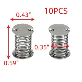 HNGSON 0.59"×0.43" Metal Spring Base Spiral Wobbles Spring for Crafts Pack of 10
