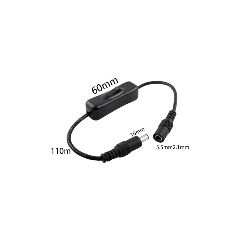 LUYING Intermediate Switch Male Splitter Cable for Security Camera LED