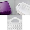 Sosody Plastic Small Storage Baskets for Drawer/Cupboard/Desktop, White and Bright