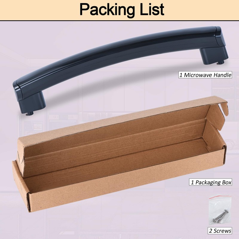Upgrade Black WB15X10275 Microwave Oven Door Handle, Only Compatible with